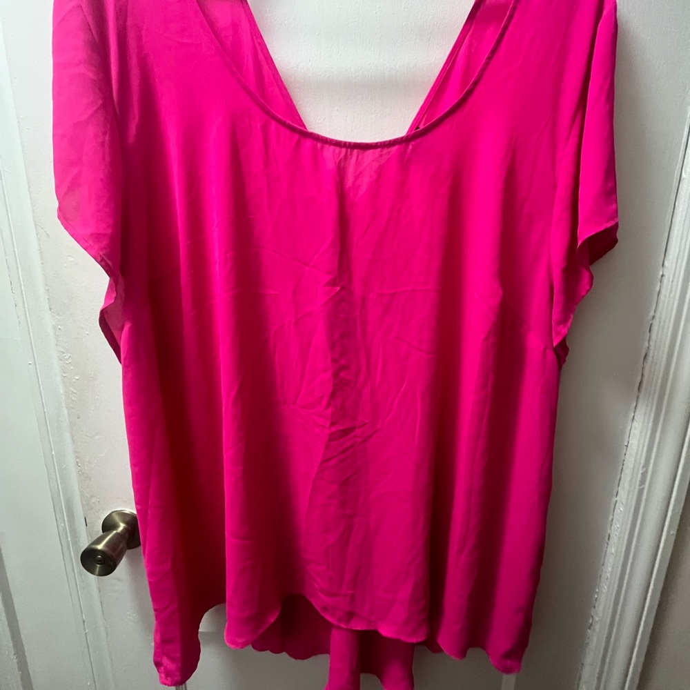 Torrid Pink high low blouse